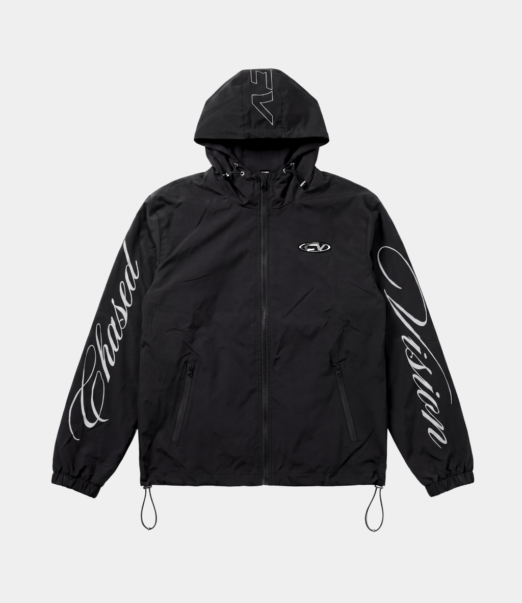 Black 3in1 windbreaker with inside fleece fully waterproof and windproof by chasedvision
