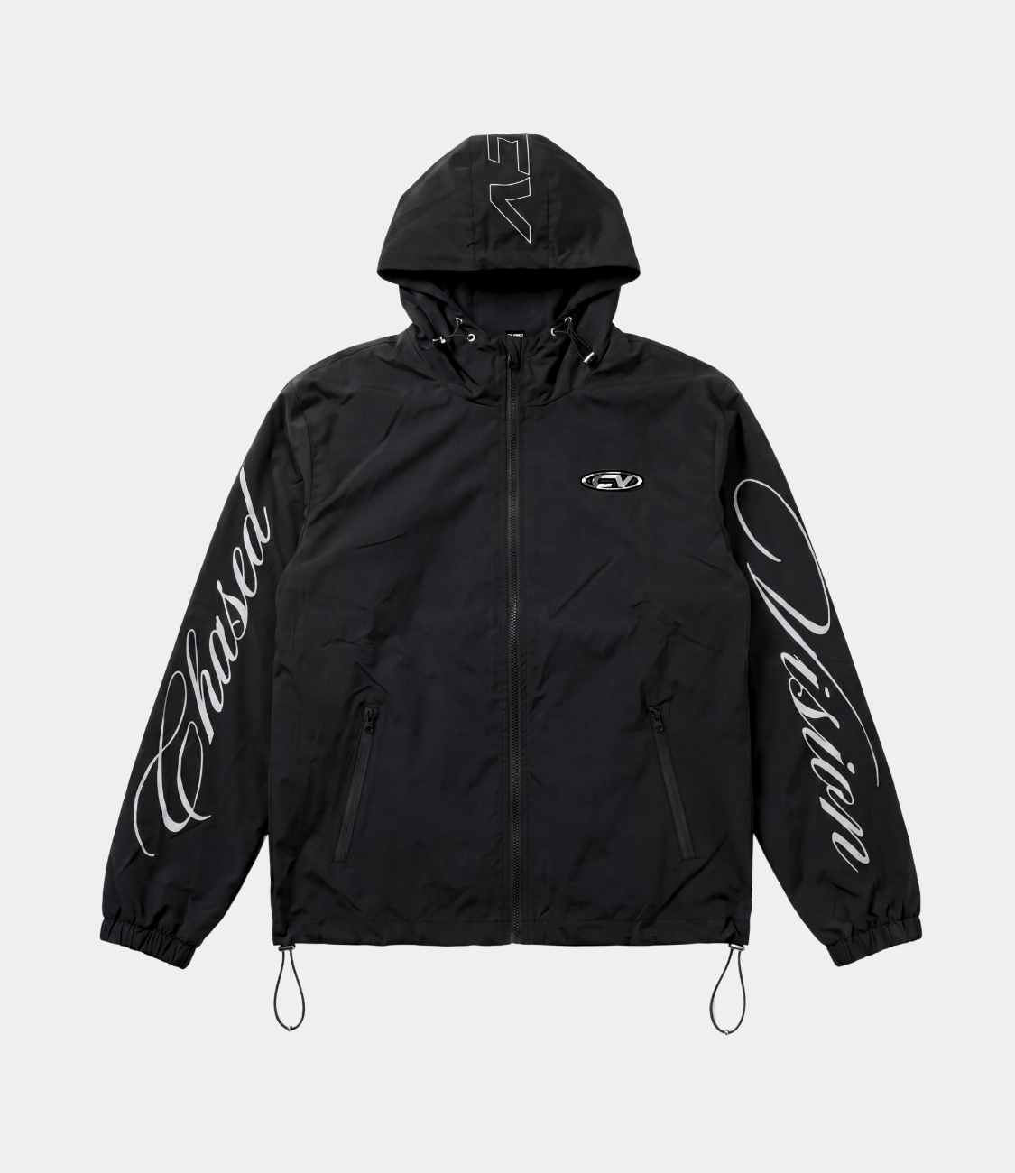 Black 3in1 windbreaker with inside fleece fully waterproof and windproof by chasedvision