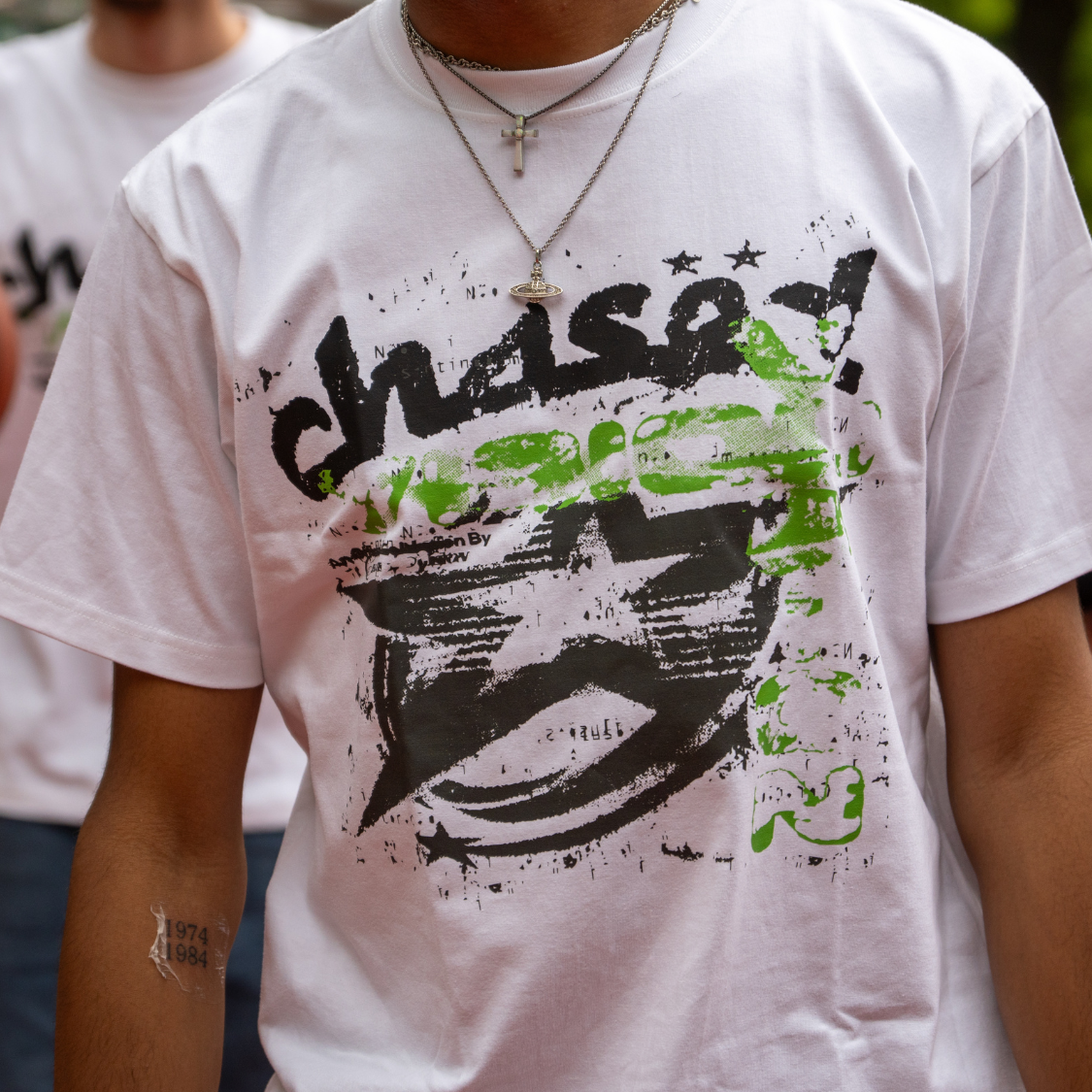 Greenvision Tshirt by Chasedvision showcasing the details and high quality of the Streetwear Tshirt