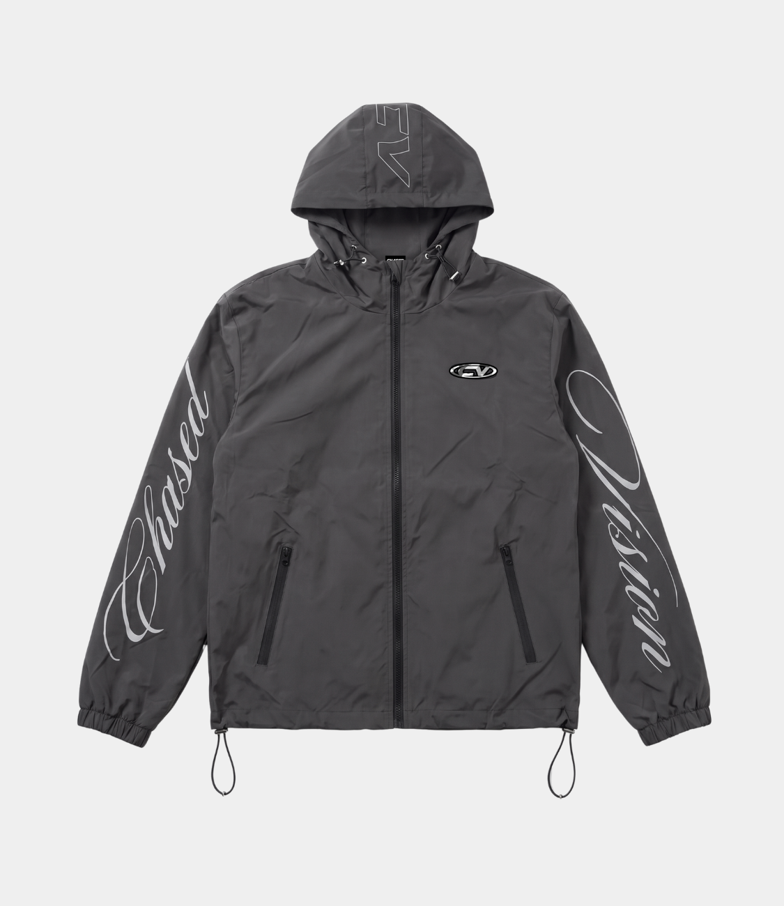 Grey 3in1 windbreaker with inside fleece fully waterproof and windproof by chasedvision